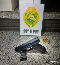 Policia militar prende homem com pistola 9mm no centro de Foz do Iguaçu 