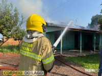 Curto-circuito em ventilador provoca incêndio a residência em Santa Helena