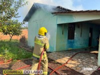 Curto-circuito em ventilador provoca incêndio a residência em Santa Helena