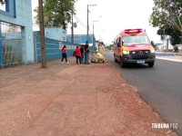 Adolescente é socorrido pelo Siate após queda de bicicleta no Porto Meira