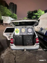 PF, PM E PC apreendem dois veículos com cigarros contrabandeados em Itaipulândia