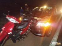 Acidente na BR-277 deixa motociclista ferido em São Miguel do Iguaçu