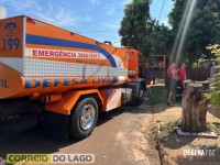 Principio de incêndio a residência: Jovem enfrenta perigo ao lidar com panela de óleo em Santa Helena