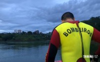 Corpo de Bombeiros de Foz do Iguaçu fazem busca por jovem desaparecido no Rio Paraná