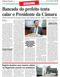 Bancada do prefeito tenta calar o Presidente da Câmara