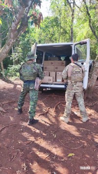 BPFRON e Polícia Federal apreendem embarcação carregada com cigarros contrabandeados em Pato Bragado