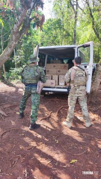 BPFRON e Polícia Federal apreendem embarcação carregada com cigarros contrabandeados em Pato Bragado