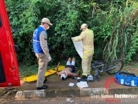 Siate socorre ciclista após queda de bicicleta na Av. Paraná 