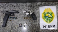 Polícia Militar prende dois homens com armas de fogo no Bairro Três Lagoas