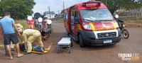 Motociclista fica ferido em acidente com carro em São Miguel do Iguaçu