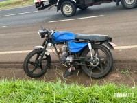 Motociclista é socorrido pelo Siate após colisão na BR-277