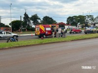 Motociclista é socorrido pelo Siate após colisão na BR-277