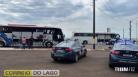 Ônibus carregados com eletrônicos, cigarros, cigarros, vinhos e azeites são apreendidos na BR-277