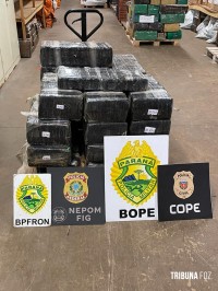 Policia Federal e forças estaduais apreendem 496,4 Kg de maconha no Rio Paraná