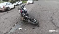 Motociclista é socorrido pelo Siate após colisão na Av. Beira Rio