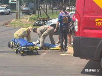 Siate socorre motociclista após colisão no Jardim Copacabana