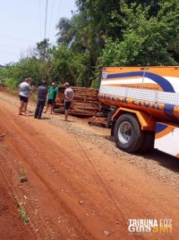 Capotamento de veículo é registrado no interior de São Miguel do Iguaçu