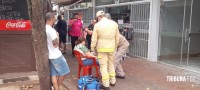 Siate socorre idosa após queda no centro de Foz do Iguaçu