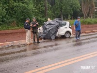 Homem que esfaqueou a ex-esposa morre após acidente de trânsito na Av. das Cataratas