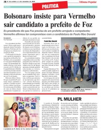 Bolsonaro insiste para Vermelho sair candidato a prefeito de Foz