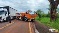 Siate socorre duas vítimas após capotamento na PR-497 em São Miguel do Iguaçu