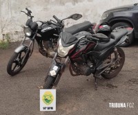 Militares do CHOQUE recuperam duas motocicletas furtadas na Vila Portes