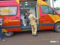 Ciclista é socorrido pelo Siate após colisão no Bairro Campos do Iguaçu