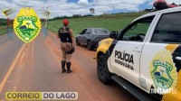 Policia Rodoviária Estadual prende duas pessoas com maconha e rádios comunicadores em Itaipulândia