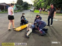 Quatro pessoas ficam feridas em acidente envolvendo duas motos no bairro Vila Rica, em Santa Helena