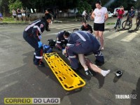 Quatro pessoas ficam feridas em acidente envolvendo duas motos no bairro Vila Rica, em Santa Helena