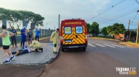 Acidente entre carro e moto mobiliza Corpo de Bombeiro em São Miguel do Iguaçu