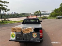 NEPOM e BPFRON apreendem 101 Kg de maconha na barranca do Rio Paraná