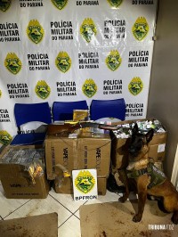 BPFRON apreende produtos contrabandeados e arma de fogo em Missal