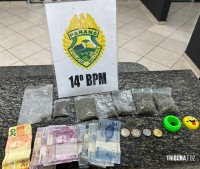 PM apreende drogas e detém duas pessoas com maconha e haxixe no centro de Foz do Iguaçu