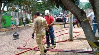 Casa é destruída pelo fogo no Jardim Vitória