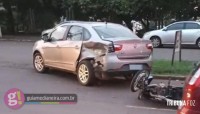 Motociclista fica ferido em acidente na Av. Brasília, no Bairro Condá em Medianeira