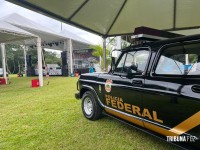 Policia Federal marca presença em exposição de carros antigos em Santa Terezinha de Itaipu