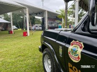 Policia Federal marca presença em exposição de carros antigos em Santa Terezinha de Itaipu