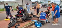 SIATE e SAMU socorrem motociclistas na Av. Morenitas