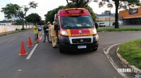 Siate socorre motociclista após queda na Av. JK