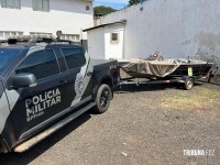 Policia Militar recupera embarcação e carretinha furtadas em Foz do Iguaçu 