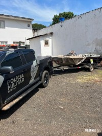 Policia Militar recupera embarcação e carretinha furtadas em Foz do Iguaçu 