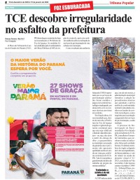 TCE descobre irregularidade no asfalto da prefeitura