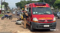 Motociclista é socorrido pelo Siate após colisão na Av. República Argentina