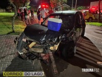 Grave acidente de trânsito deixa veículos destruídos e duas mulheres feridas em Santa Helena