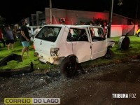 Grave acidente de trânsito deixa veículos destruídos e duas mulheres feridas em Santa Helena