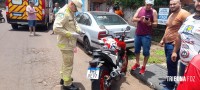 Ciclista idoso é socorrido pelo Siate após colidir contra uma moto no Porto Meira