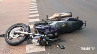 Siate socorre motociclista após colisão na Av. General Meira