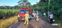 Motociclista é socorrida pelo Siate após colisão próximo ao Horto Municipal