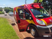 Acidente envolvendo carro e moto é atendido pela PM e bombeiros em Marechal Cândido Rondon